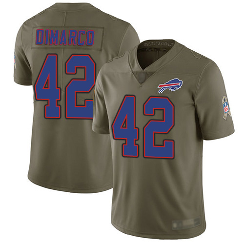 Men Buffalo Bills #42 Patrick DiMarco Limited Olive 2017 Salute to Service NFL Jersey